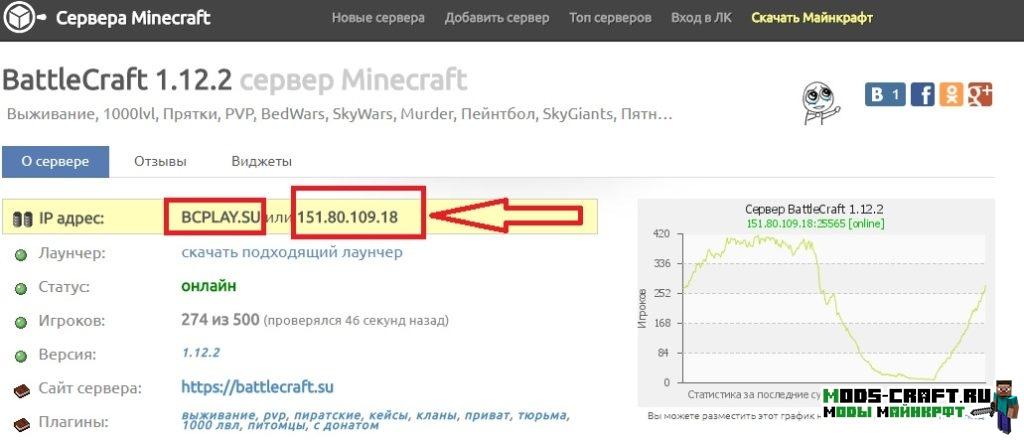 Как узнать ip сервера майнкрафт через консоль сервера