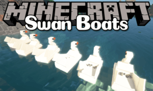 Мод на лодку - Swan Boats для майнкрафт 1.12.2