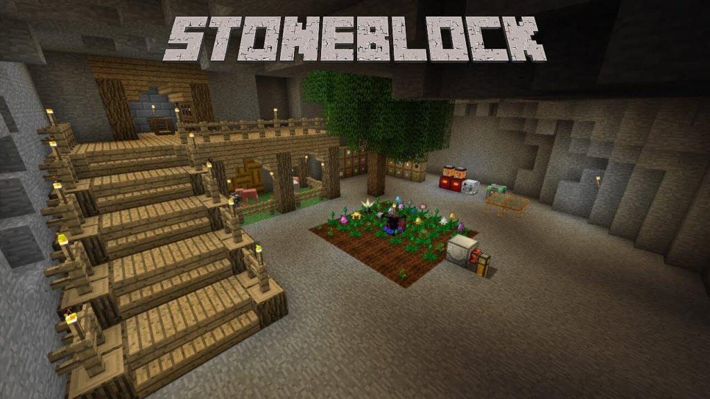Сборка StoneBlock - выживание внутри камня майнкрафт 1.12.2