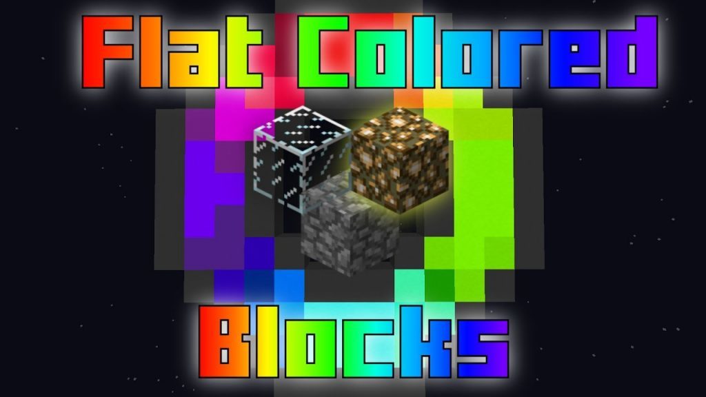 Мод Flat Colored Blocks для minecraft 1.12.2, 1.11.2, 1.10.2, 1.9.4, 1.8.9