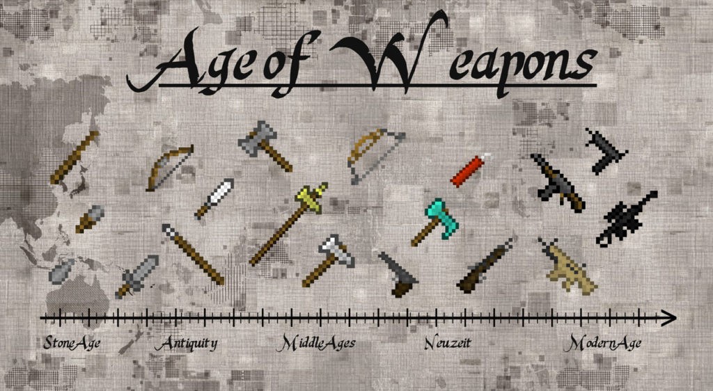 Мод Age of Weapons для minecraft 1.12.2, 1.11.2