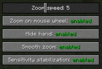 Мод Smooth Zoom для minecraft 1.12.2