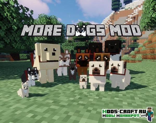 Мод на собак - More Dogs для minecraft 1.15.2, 1.14.4