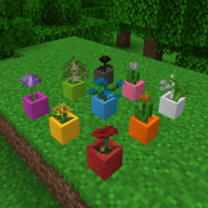 Мод Dyeable Flower Pots для майнкрафт 1.15.2