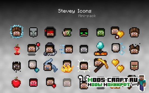 Stevey/Alex Icons для майнкрафт 1.15.2