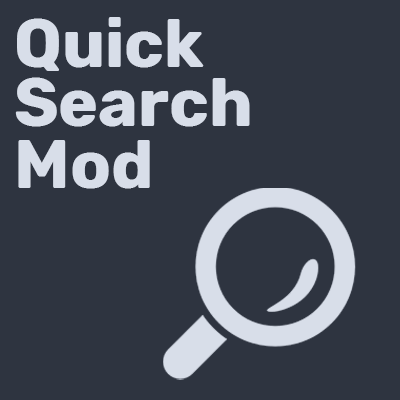 Мод Quick Search для майнкрафт 1.16.3