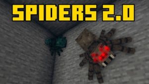 Мод Spiders 2.0 - улучшенные пауки для майнкрафт 1.16.4, 1.15.2, 1.12.2