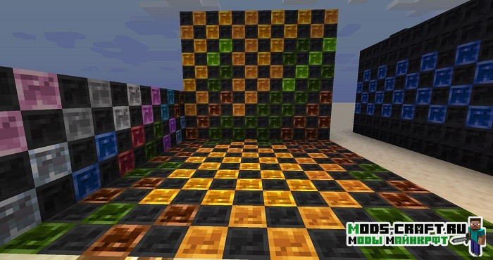 Мод Tiled Floor 1.16.3 (разноцветные плитки)