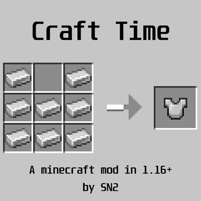 Мод Craft Time для Майнкрафт 1.16.5, 1.12.2