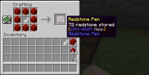 Мод Redstone Pen 1.17.1, 1.16.5, 1.16.4