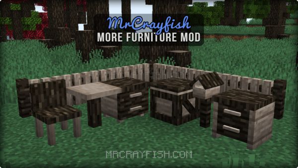 Мод MrCrayfish's More Furniture 1.16.5