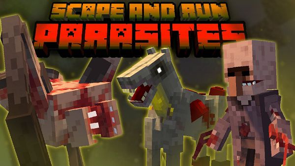 Мод на паразитов - Scape and Run: Parasites для Майнкрафт 1.12.2