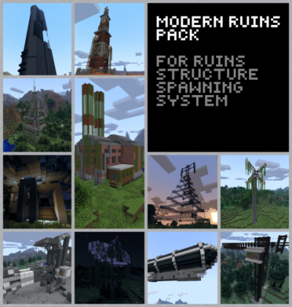 Мод на постройки Modern Ruins Pack