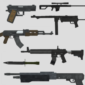 Mineguns: огнестрельное оружие и боевые сражения